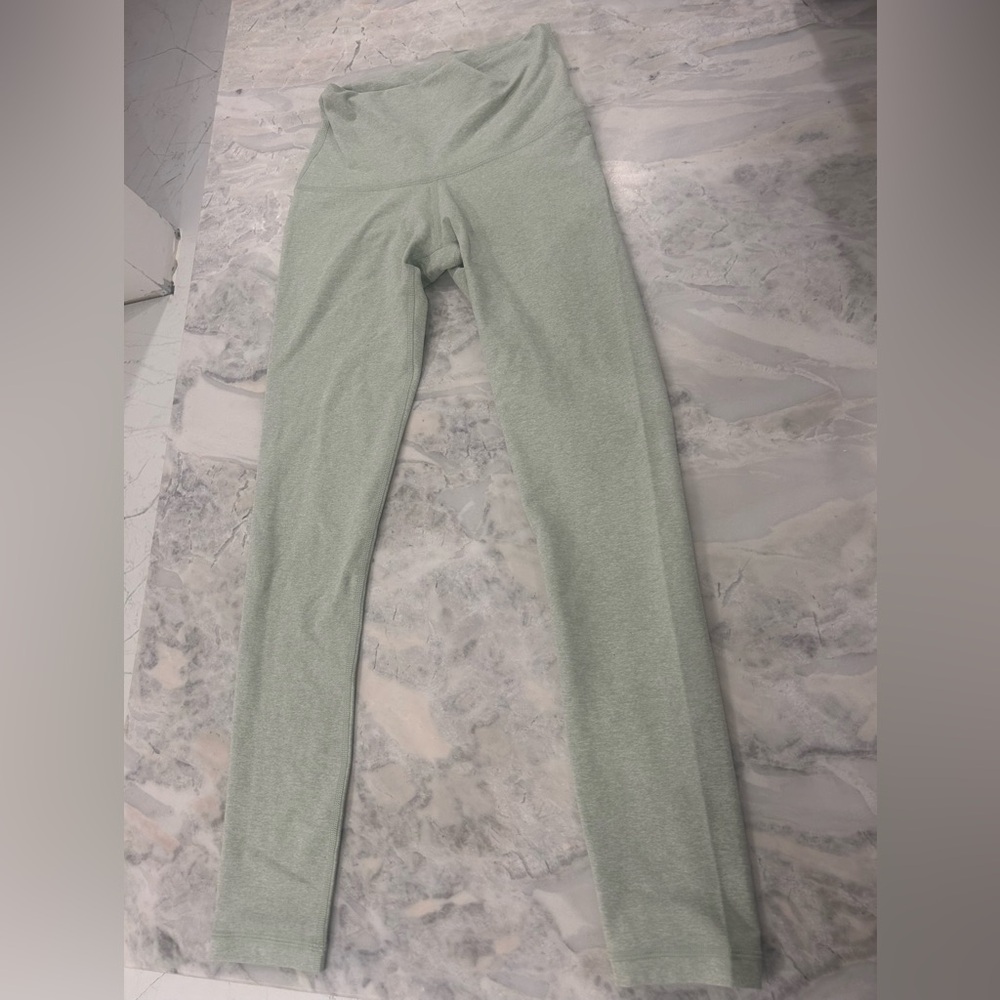 Aritzia TnAction butter light green cheeky tights